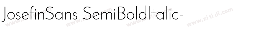 JosefinSans SemiBoldltalic字体转换